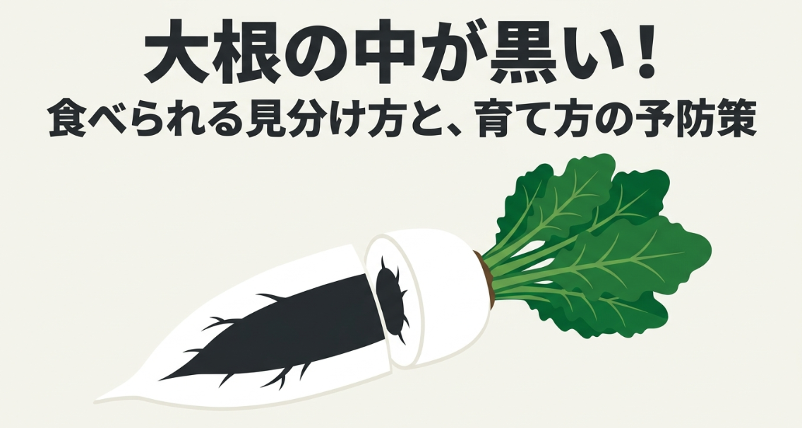 大根の中が黒いときの食べられる見分け方と家庭菜園での予防策