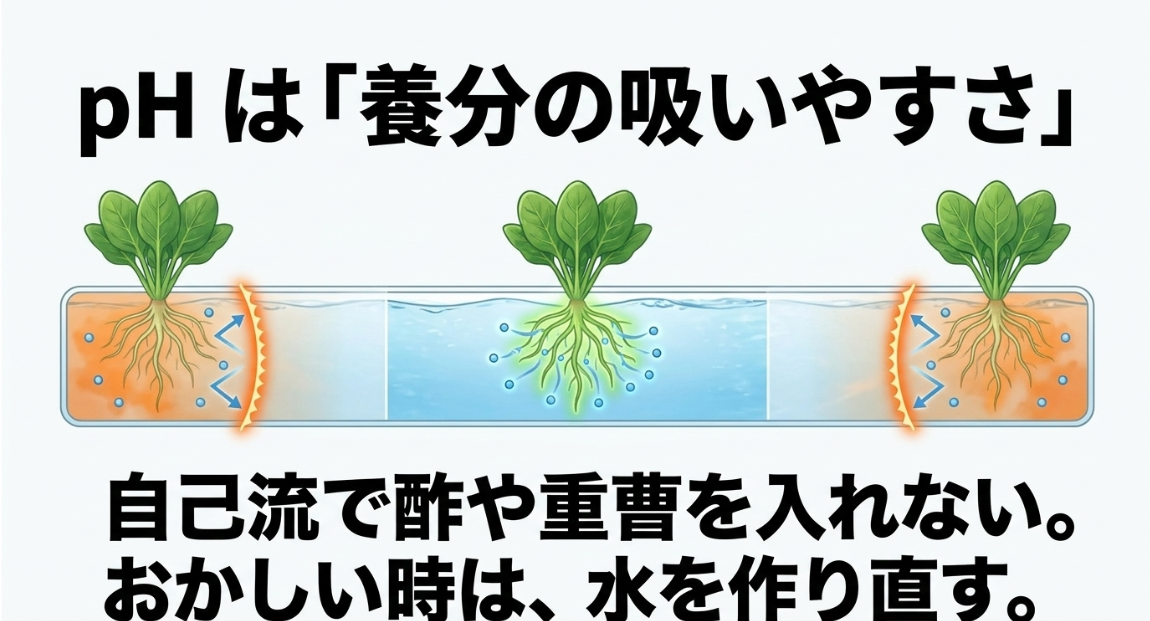 培養液のpHが養分の吸収に影響する仕組みと酢や重曹による自己流調整を避ける注意点