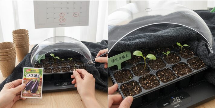 ナスのうまく発芽させるコツは?