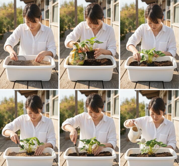 いちごプランター植え替えの具体的な方法