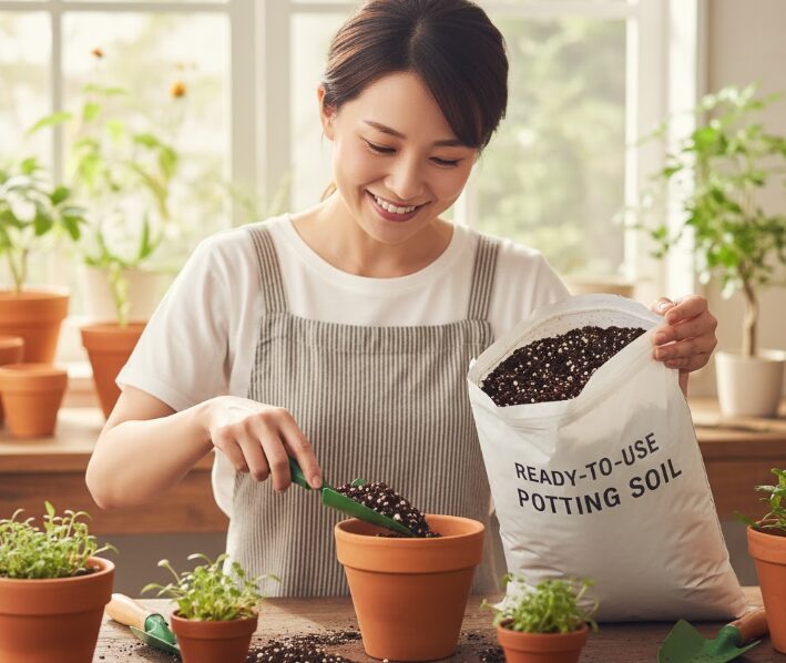 培養土は肥料入りでそのまま使える