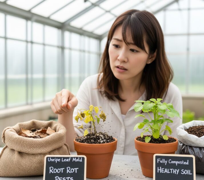 腐葉土の虫対策と未熟品のリスク