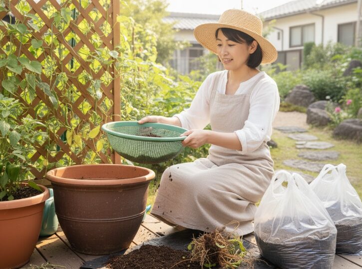 栽培後の土の再利用と処分
