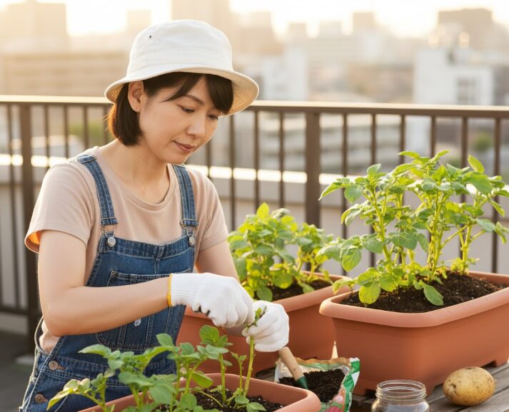じゃがいもプランター栽培の管理と失敗対策