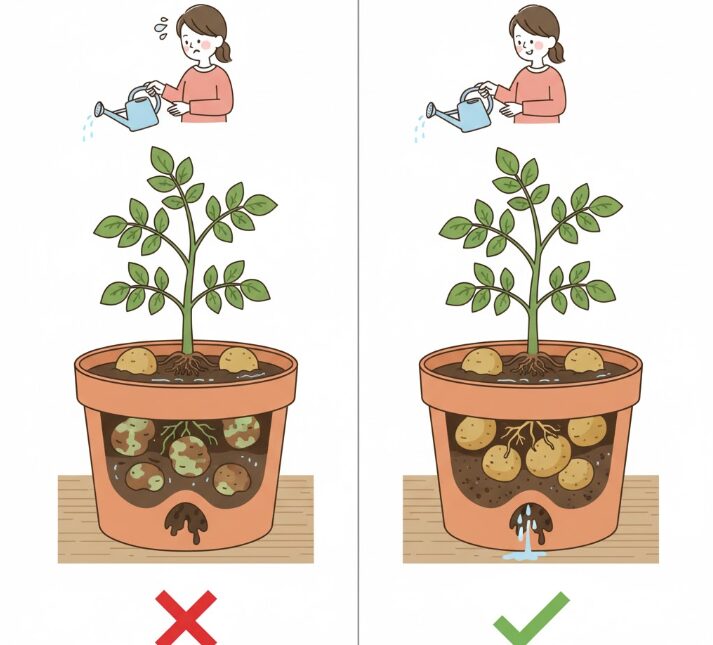 水やりで芋が腐る原因