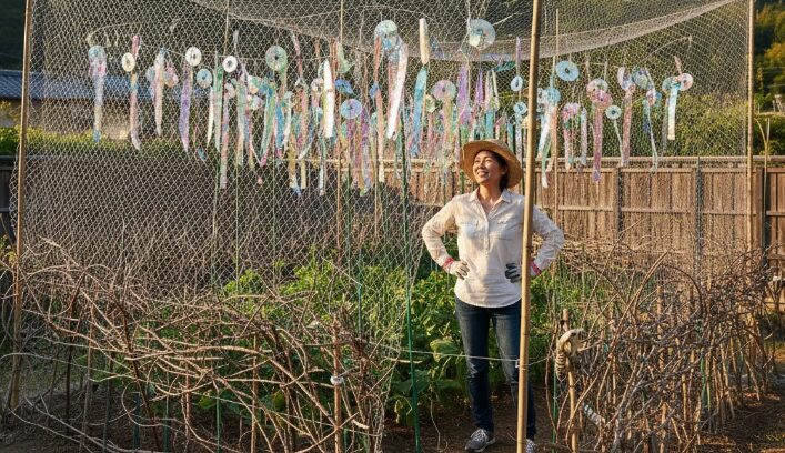 家庭菜園の鳥よけ、100均で効果を最大化