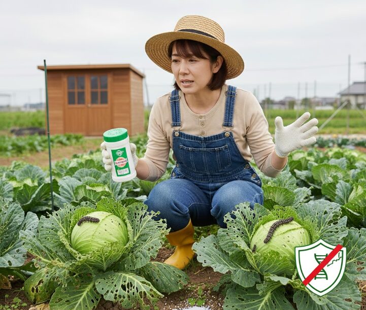 ヨトウムシの老齢幼虫には効きにくい