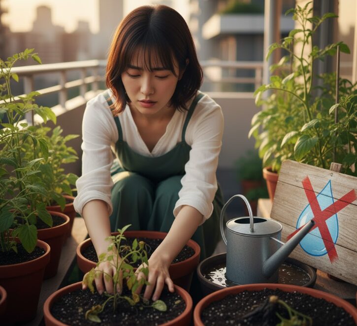 野菜の水やり、やりすぎは根腐れの原因