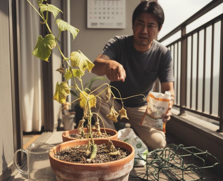肥料切れを加速させるプランター栽培