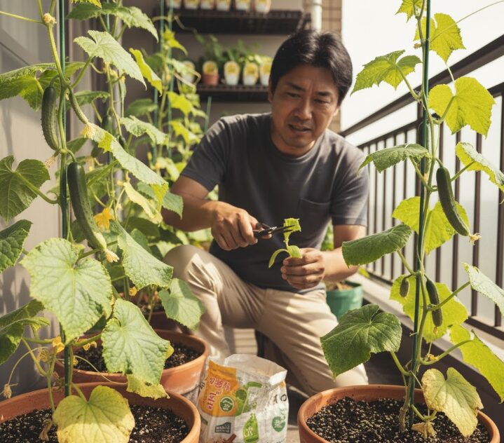 きゅうりのプランター栽培が難しいを克服する技術