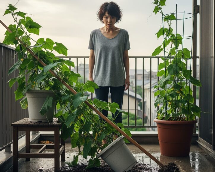 支柱が「倒れる」のは重さ不足