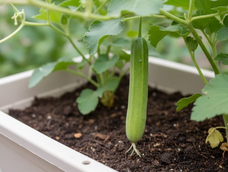 プランターできゅうり1株の収穫量を増やす
