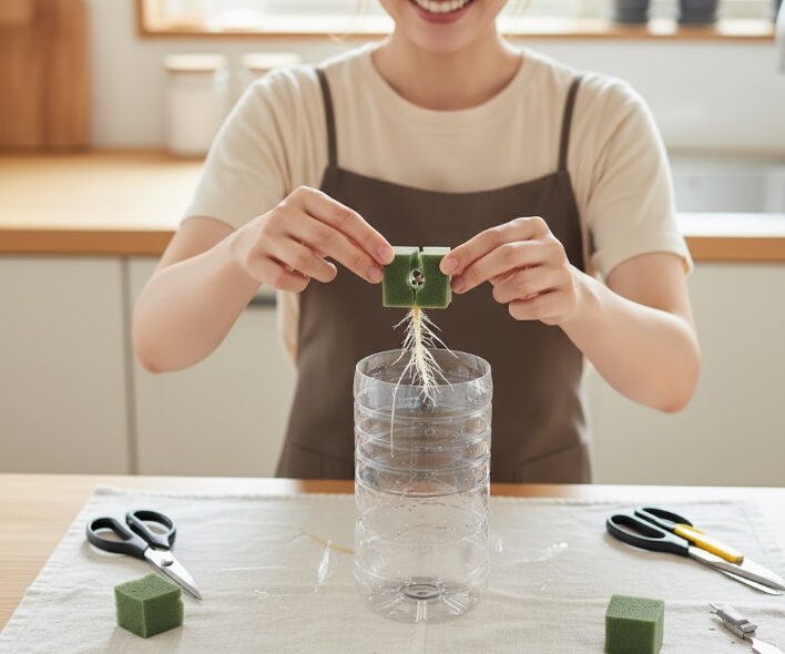 スポンジ培地の準備と装置を自作する方法