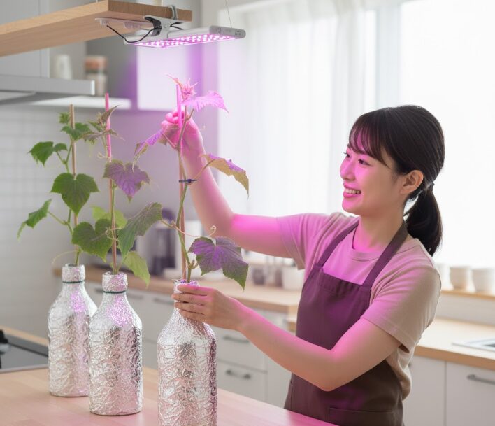 徒長を防ぐ日当たりの確保とLED