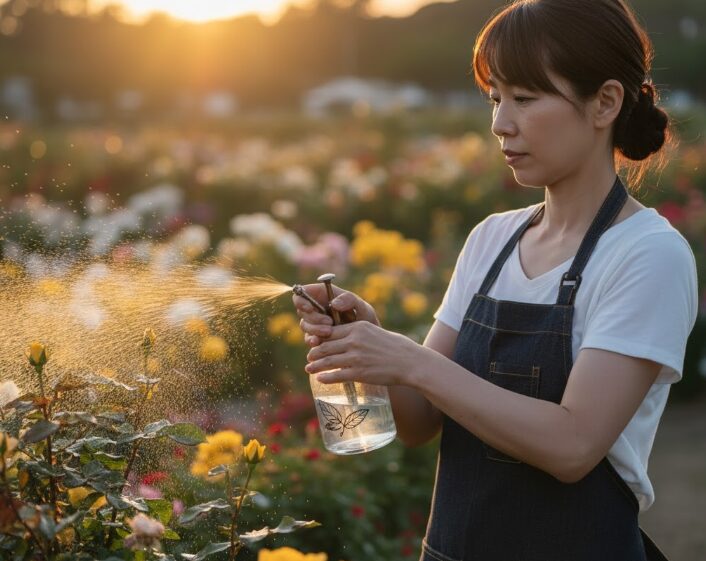 葉焼けを防ぐために散布時間を守る