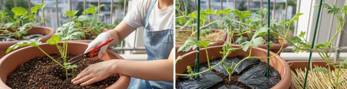 摘芯のタイミングと整枝の方法