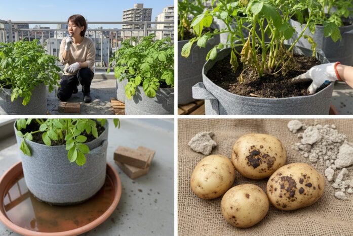 じゃがいもプランターの水やりとトラブル対策