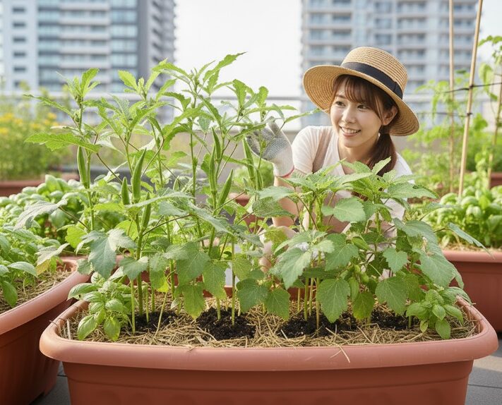 矮性品種ならプランターでも育てやすい
