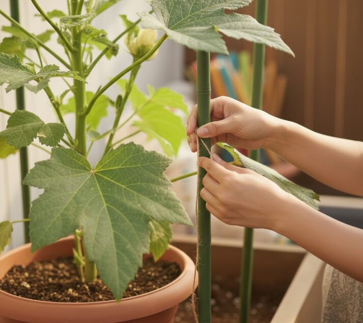 茎を傷めない紐の結び方は8の字