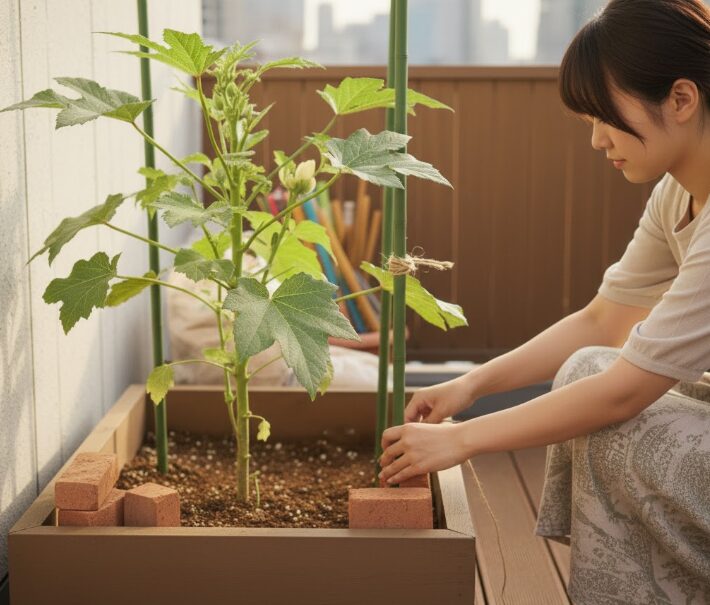 風で倒れるのを防ぐ補強テクニック