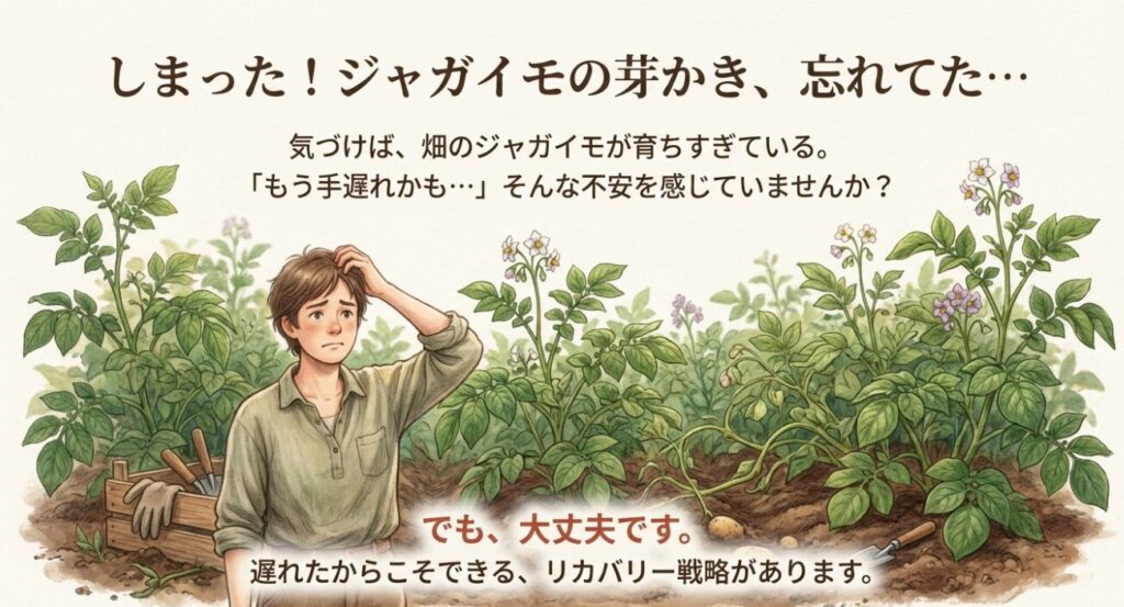 ジャガイモの芽かきを忘れた時のリカバリー戦略表紙