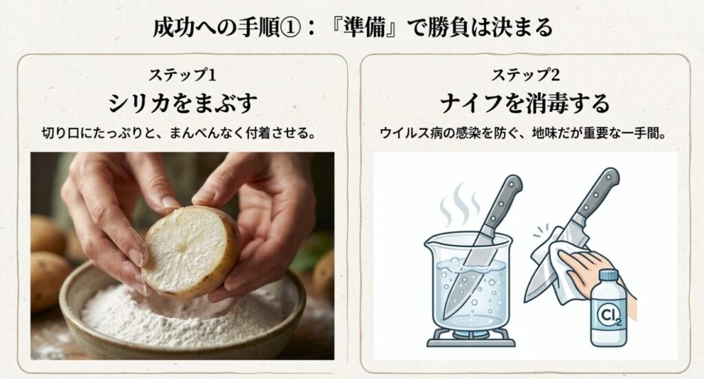 切り口処理にシリカを活用する【最重要】