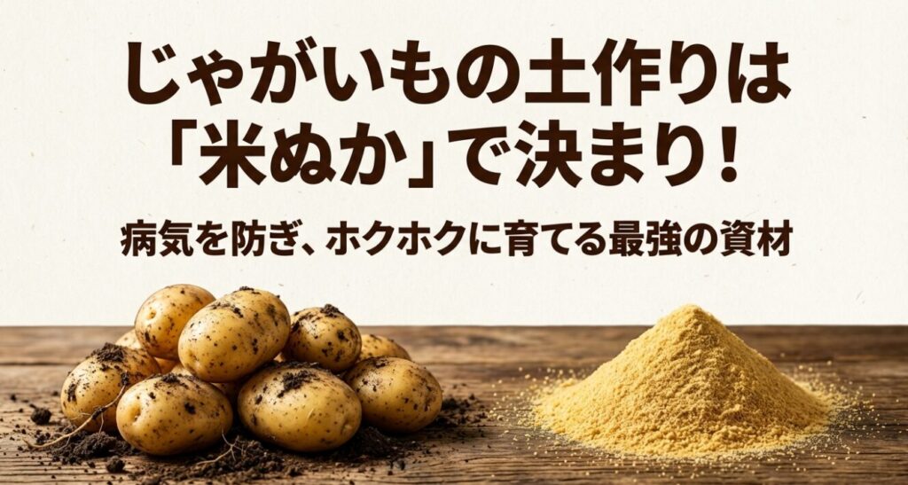 じゃがいもの土作りは米ぬかで決まり！病気を防ぎホクホクに育てる最強資材