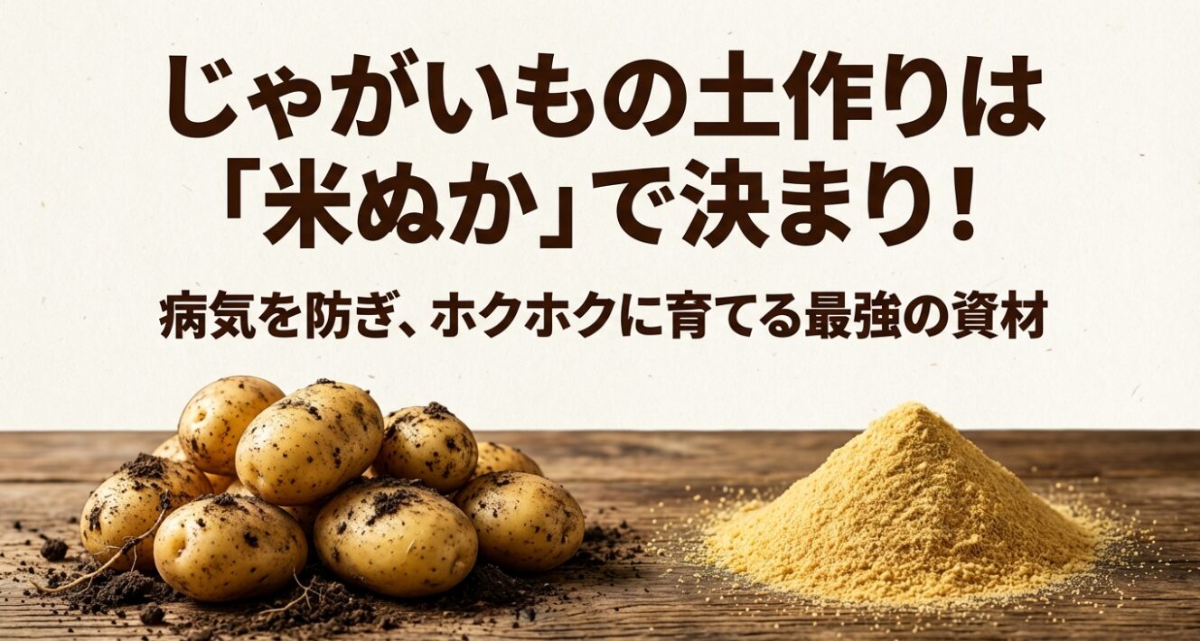 じゃがいもの土作りは米ぬかで決まり！病気を防ぎホクホクに育てる最強資材