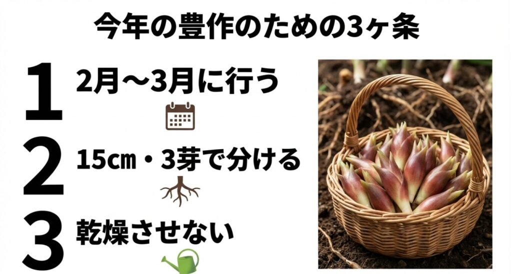 収穫カゴいっぱいに盛られた新鮮なミョウガ。豊作のイメージ