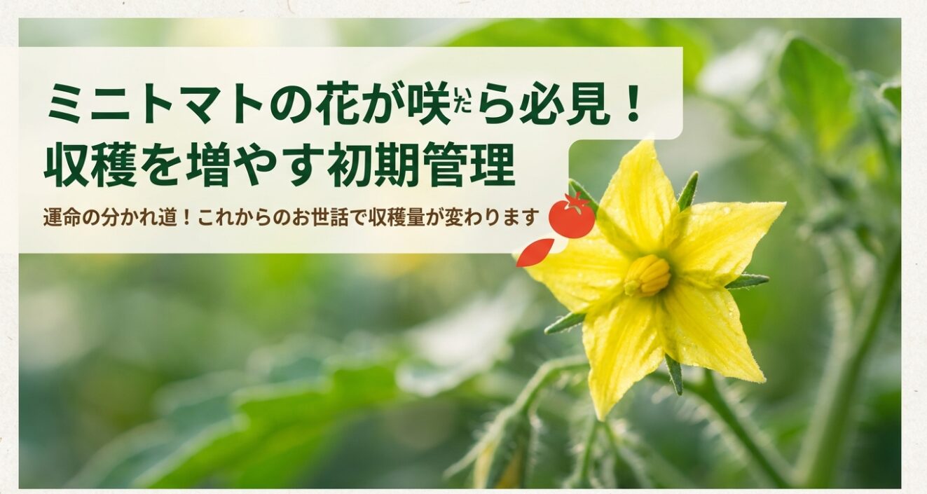 ミニトマトの花が咲いたら必見の収穫を増やす初期管理