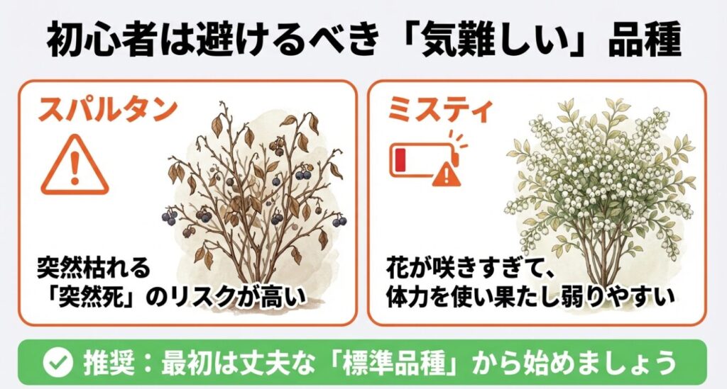 スパルタンやミスティなど初心者は避けるべき気難しい品種と突然枯れるリスク