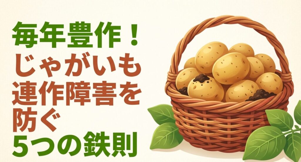 じゃがいもの連作障害を防ぐための5つの鉄則を示すタイトル画像