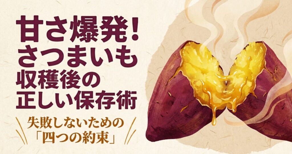 甘さ爆発!さつまいも収穫後の正しい保存術と、失敗しないための四つの約束。