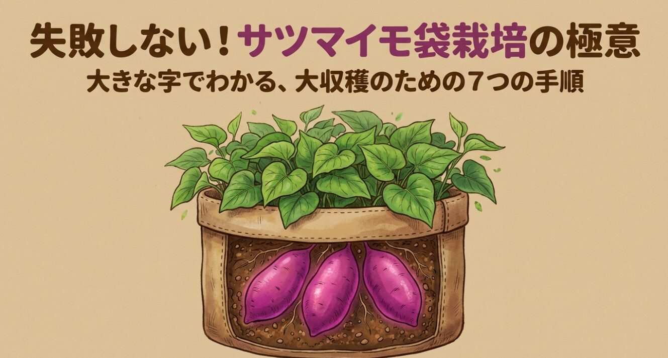 サツマイモ袋栽培の極意！大収穫のための7つの手順