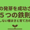 枝豆の発芽を成功させる5つの鉄則