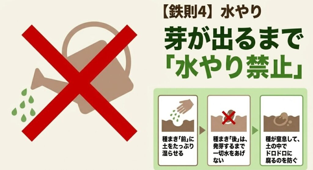 枝豆の発芽の失敗を防ぐ水やりルール（発芽まで水やり禁止）