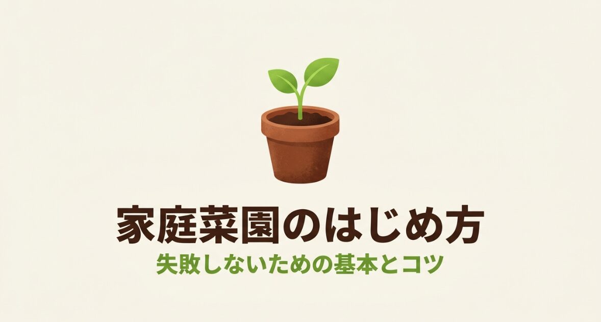 家庭菜園のはじめ方と、失敗しないための基本とコツ