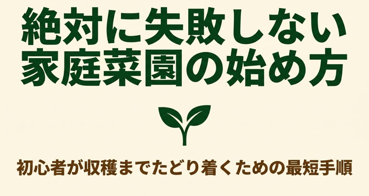 絶対に失敗しない家庭菜園の始め方！初心者が収穫までたどり着くための最短手順